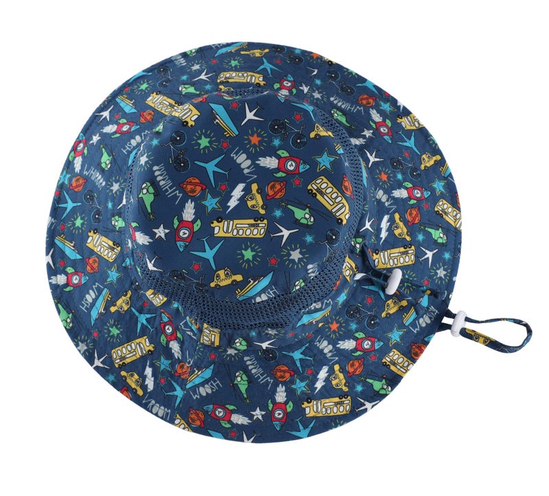 Home Prefer Kids Safari Wide Brim Boys Sun Protection Hat UPF50+ Fishing Hat Toddler Bucket Hat Bus 4-8 Years - Image 4